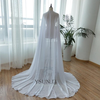 Scialle lungo in chiffon semplice elegante giacca da sposa lunga 2 metri - Pagina 2