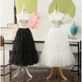 Sottoveste in organza nera,  sottoveste cosplay party dress, sottoveste Lolita, gonna ballet tutu, sottogonna lunga, Lunghezza 80 cm - Pagina 1