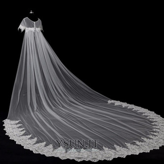 Scialle da sposa con scialle in tulle con mantello in pizzo - Pagina 6