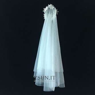 Velo stile cappello retrò velo di pizzo tempestato di diamanti accessori da sposa velo - Pagina 5
