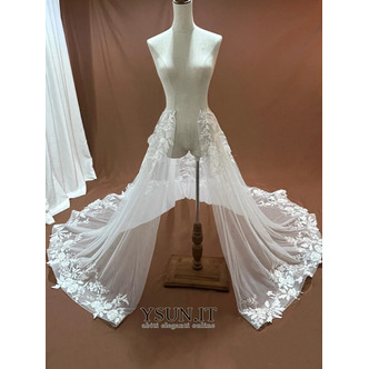 gonna da sposa con fiore gonna da sposa rimovibile matrimonio treno staccabile pizzo treno da sposa staccabile - Pagina 2