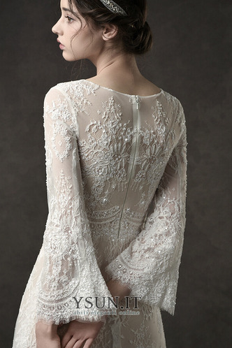 Abito da sposa decorato Primavera Perline Cerniera Lace Coperta Corpo a pera - Pagina 7