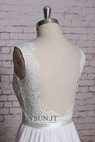 Abito da sposa Eleganti Lungo unbacked Applique Senza Maniche Primavera - Pagina 4