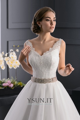 Abito da sposa Schiena Nuda a linea Formale Applique Gonna lunga Naturale - Pagina 3