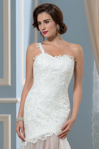 Abito da sposa Schiena Nuda abbondante Petite Lungo Lace Coperta monospalla - Pagina 4