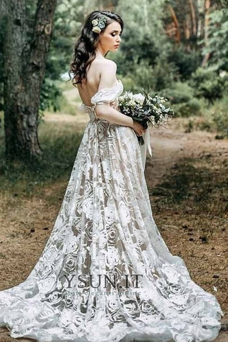 Abito da sposa Pizzo Maniche Corte Naturale Non Specificato Spiaggia - Pagina 2