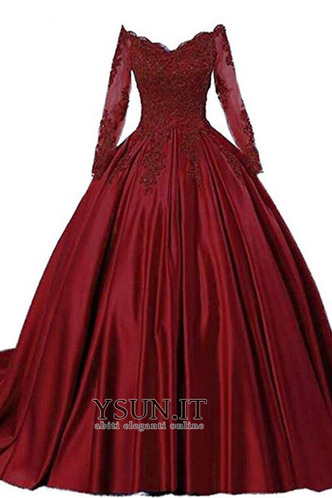 Abito da ballo Fuori dalla spalla Rosette Ornamento A-Line bordo tornito - Pagina 2