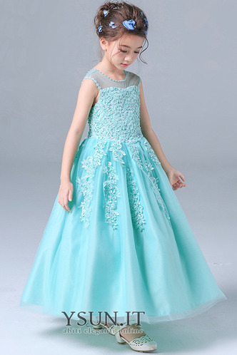 Abito cerimonia bambina Bendaggio Tulle Piccola t Primavera Lace Coperta Naturale - Pagina 7