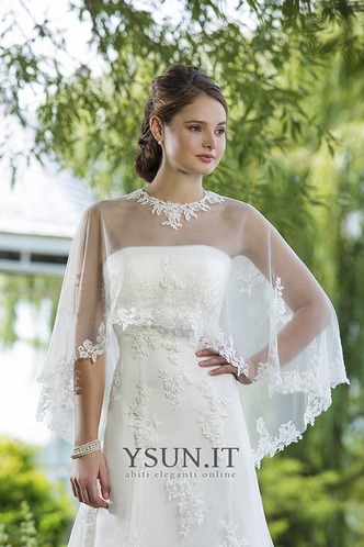 Abito da sposa Pizzo Lungo Piccola t stravagante Naturale A-Line - Pagina 2