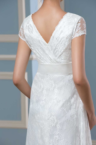 Abito da sposa Taglie Forti Pizzo Festoni V-Scollo Caduta Quanto - Pagina 5