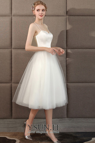 Abito da sposa Spaghetti spalline Bendaggio Naturale Estate Tulle - Pagina 3