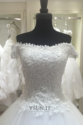 Abito da sposa Chiesa Allacciato Maniche Corte Naturale Formale maniche ad aletta - Pagina 3