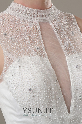 Abito da sposa Allacciato stravagante Inverno Tulle Chiesa a linea - Pagina 5