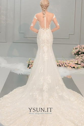 Abito da sposa Raso Petit Bateau Bottone Caduta abbondante Shiena Sheer - Pagina 2
