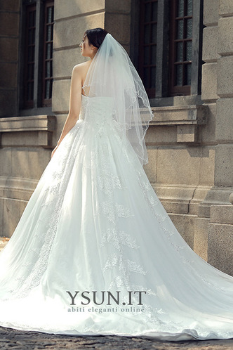 Abito da sposa Pizzo Autunno in pizzo Naturale Eleganti Cattedrale di treno - Pagina 2