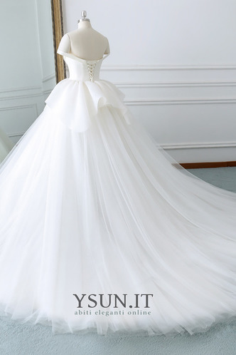 Abito da sposa Inverno Multi Strati Raso Fuori dalla spalla Eleganti - Pagina 4