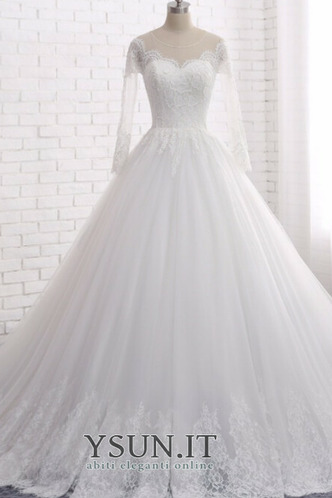 Abito da sposa Pizzo francese a linea Primavera XL Maniche Lunghe - Pagina 1