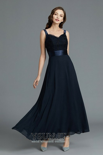 Abito mamma sposa Chiffon Cuore Pizzo Overlay in pizzo Autunno A-Line - Pagina 4