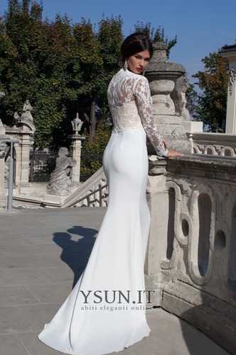 Abito da sposa Sirena Quanto all'aperto Raso elastico Naturale Applique - Pagina 2