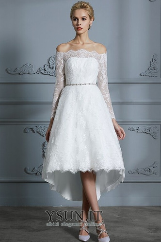 Abito da sposa Sexy Schiena Nuda Asimmetrica Pizzo Bottone Non Specificato - Pagina 3