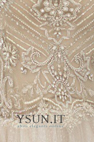 Abito da sposa Quanto Non Specificato Naturale A-Line tessuto Applique - Pagina 6