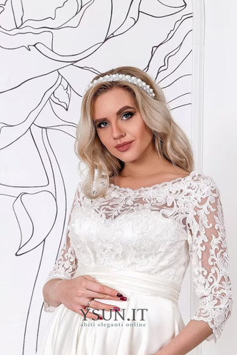 Abito da sposa Inverno Premaman Applique decorato Treno di spazzata - Pagina 5