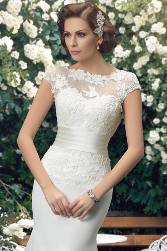 Abito da sposa Pizzo Naturale trendiness Tubino Rosetta accentato - Pagina 4