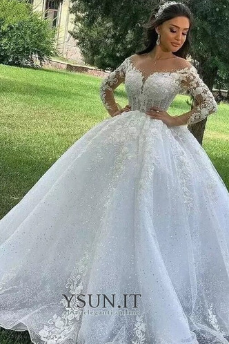 Abito da sposa Naturale All Aperto Autunno Fuori dalla spalla a linea - Pagina 1