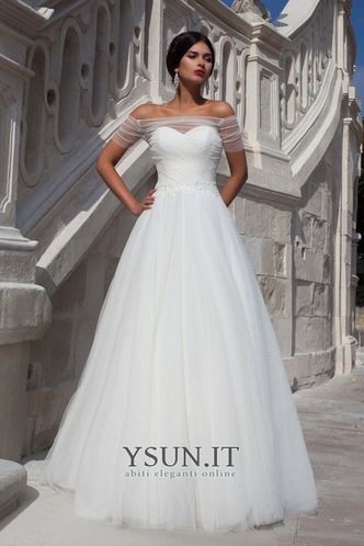 Abito da sposa Formale Quanto A-Line Allacciato Applique Tulle - Pagina 1