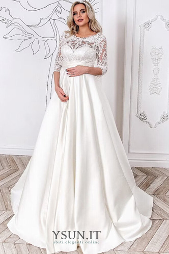 Abito da sposa Inverno Premaman Applique decorato Treno di spazzata - Pagina 1