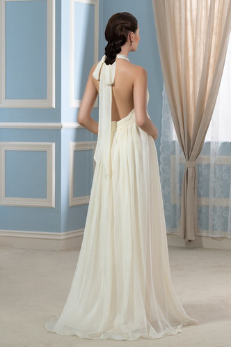 Abito da sposa Primavera Senza Maniche Cerniera Chiffon Scollo a v V - Pagina 2