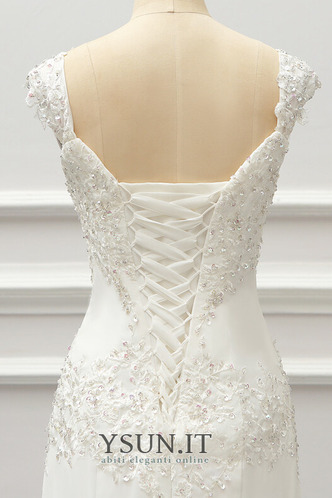 Abito da sposa Corpetto ingioiellato Pizzo Overlay Bendaggio A-Line - Pagina 6