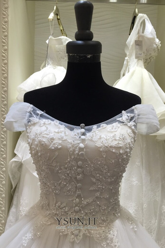 Abito da sposa Naturale Bendaggio Cappellini A Terra Formale Pizzo - Pagina 3