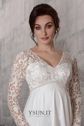 Abito da sposa Semplici Cerniera all'aperto alta vita/cintola Profondo V-scollo - Pagina 2