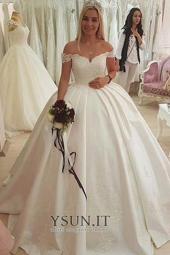 Abito da sposa Inverno Pizzo francese Formale Chiesa Gonna lunga A-Line - Pagina 1