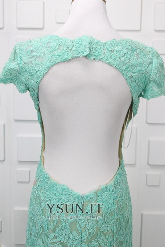 Abito da sera Pizzo Caduta Collo drappeggiato A-Line Lace Coperta - Pagina 7