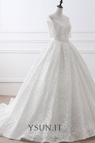 Abito da sposa A Terra Semplici Maniche Corte XL in pizzo Naturale - Pagina 3