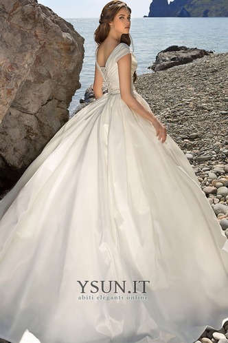 Abito da sposa Ball Gown Chiesa inobtrusive V-Scollo Applique Allacciato - Pagina 2