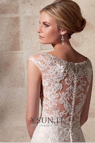 Abito da sposa Pizzo Applique Sirena Alta Coperta Senza Vita Primavera - Pagina 4