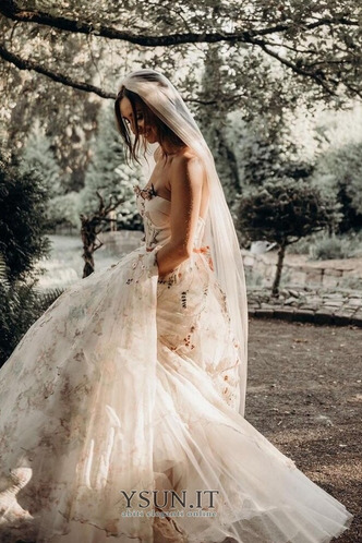 Abito da sposa Applique Naturale tessuto Senza Maniche Cuore Non Specificato - Pagina 4