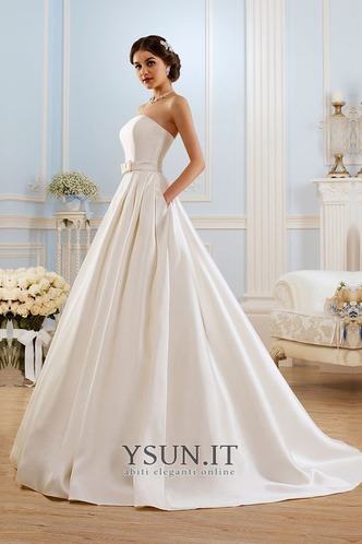 Abito da sposa Fiocco Bendaggio Maniche Lunghe Lungo Super Satin tradizionali - Pagina 4