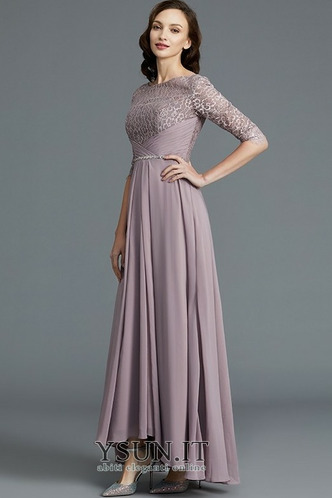 Abito mamma sposa Lace Coperta Perline Bateau Alle Caviglie Maniche a 3/4 - Pagina 5