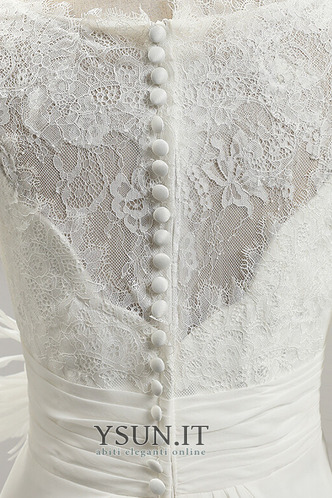 Abito da sposa in pizzo Rosette Ornamento Maniche a 3/4 Estate indietro trasparente - Pagina 8