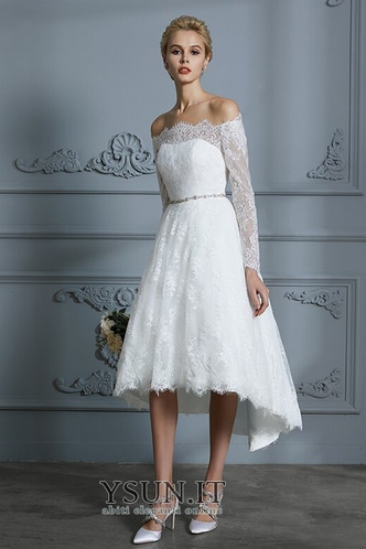 Abito da sposa Sexy Schiena Nuda Asimmetrica Pizzo Bottone Non Specificato - Pagina 5
