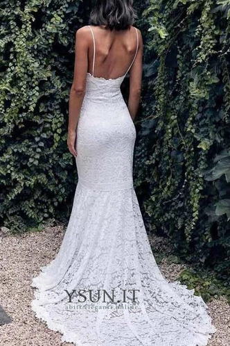 Abito da sposa Naturale Cinghia in pizzo sirena eleganza Estate - Pagina 2