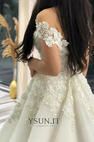 Abito da sposa Formale Cappellini Fuori dalla spalla Tulle Applique - Pagina 5