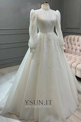 Abito da sposa Corpo a pera Naturale Cerniera Inverno Treno di spazzata - Pagina 3