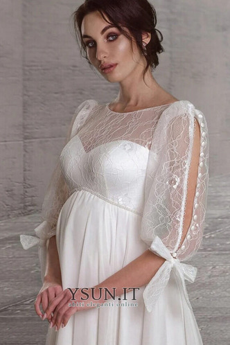 Abito da sposa Premaman Primavera Petit Bateau Treno di spazzata Chiffon - Pagina 3