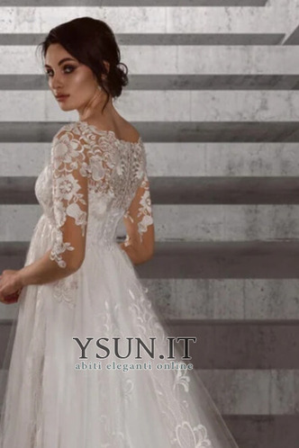 Abito da sposa Bendaggio abbondante V-Scollo Caduta Cappella treno - Pagina 6