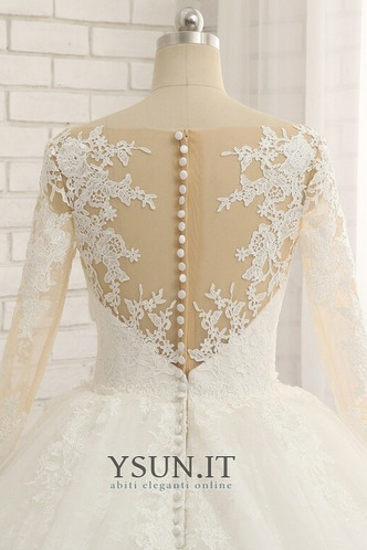 Abito da sposa Shiena Sheer Lace Coperta A-Line Quanto completo Corpo a pera - Pagina 5